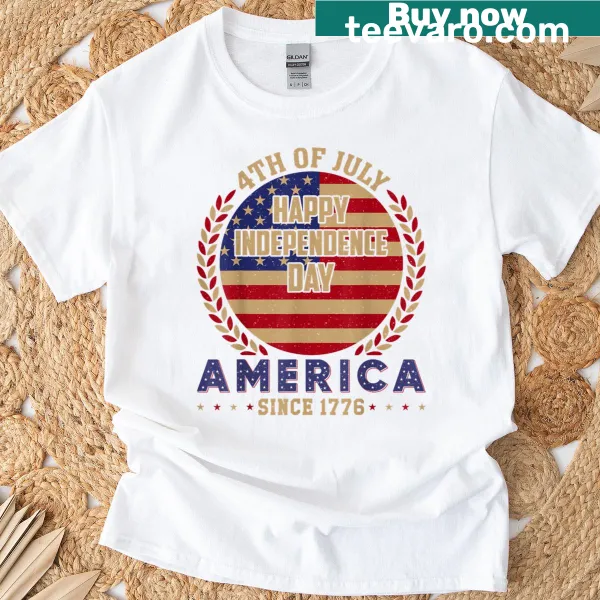 Independence Day T-shirt with bold 1776 text