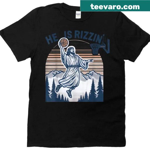 Retro Christian basketball tee with humorous print