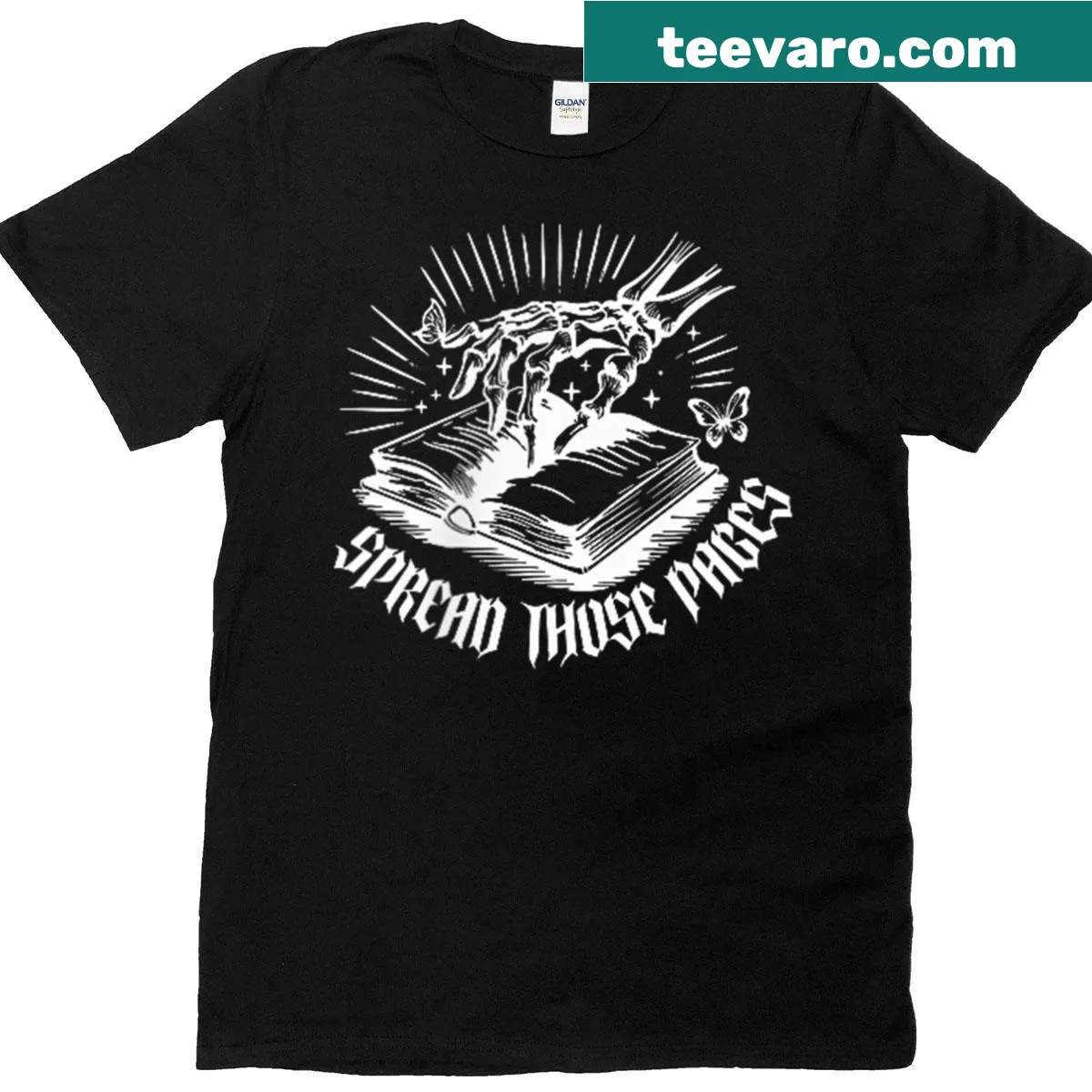 Playful t-shirt for book lovers with a humorous reading phrase. — on a men's t-shirt