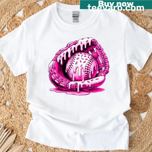 Graphic T-shirt with ice cream and baseball illustration
