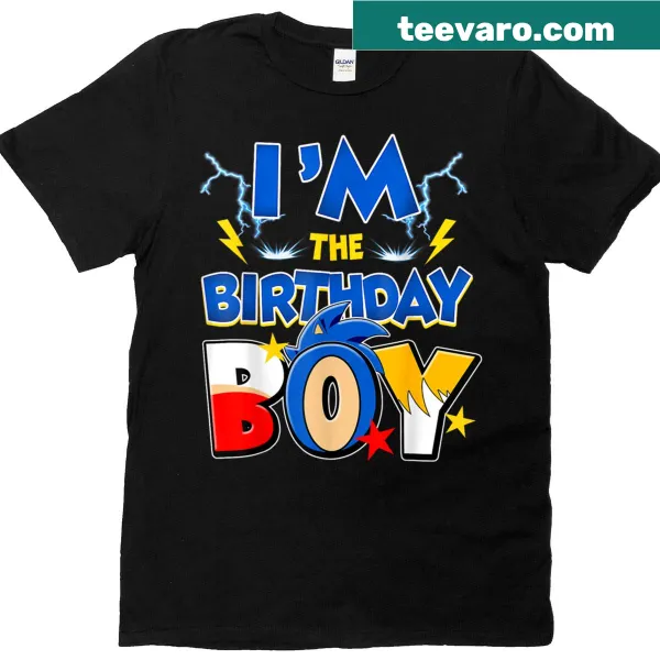 Birthday T-shirt for boys declaring 'I'm The Birthday Boy' with gaming theme