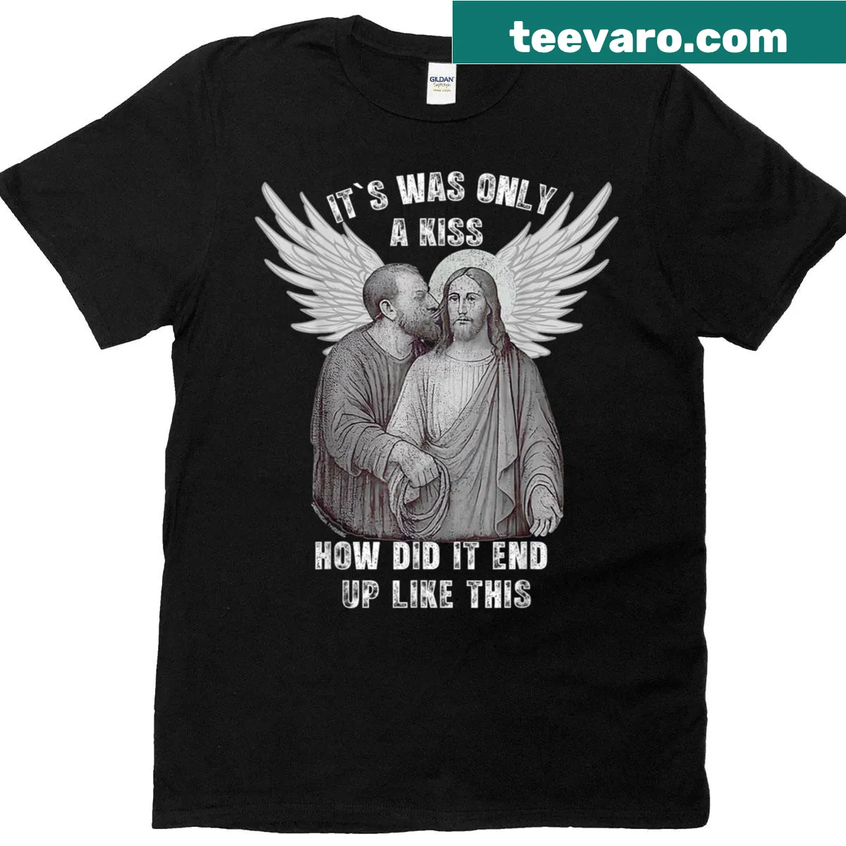 Thought-provoking T-shirt with sentimental phrase — on a men's t-shirt