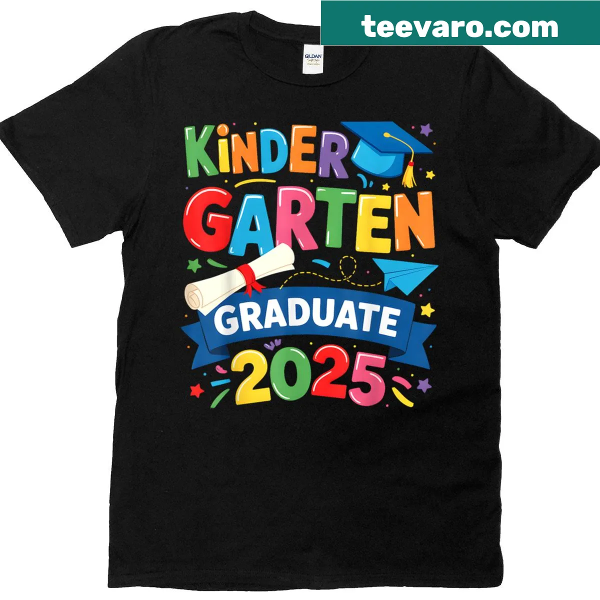 Kindergarten graduation graphic on a kids' T-shirt — on a men's t-shirt