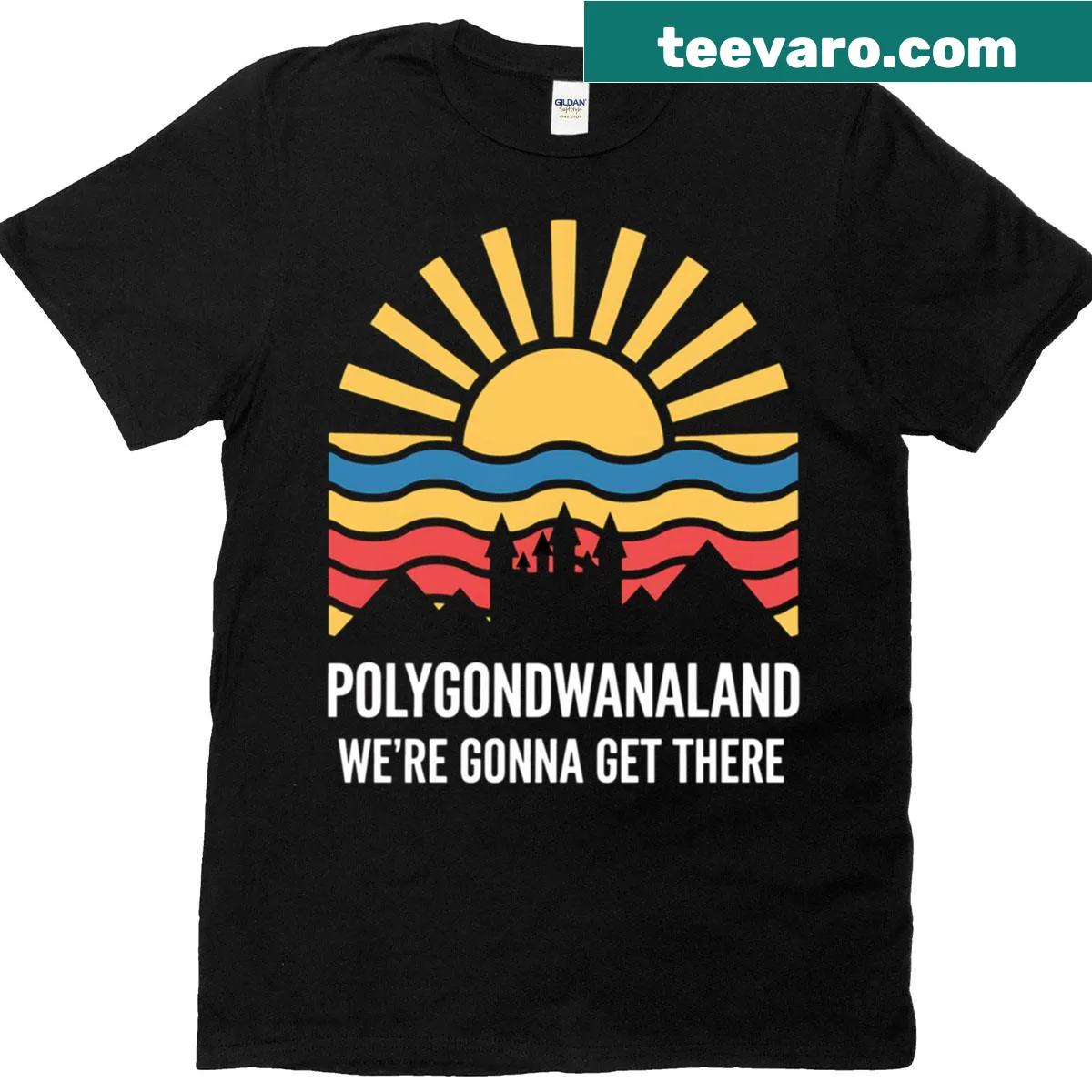 Polygondwanaland album art graphic on a T-shirt — on a men's t-shirt
