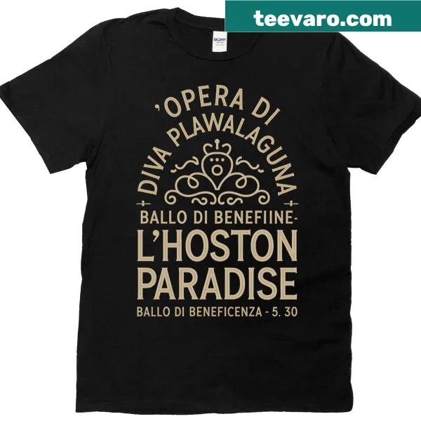 Vintage distressed Lopera Della Diva T-shirt with bold typography