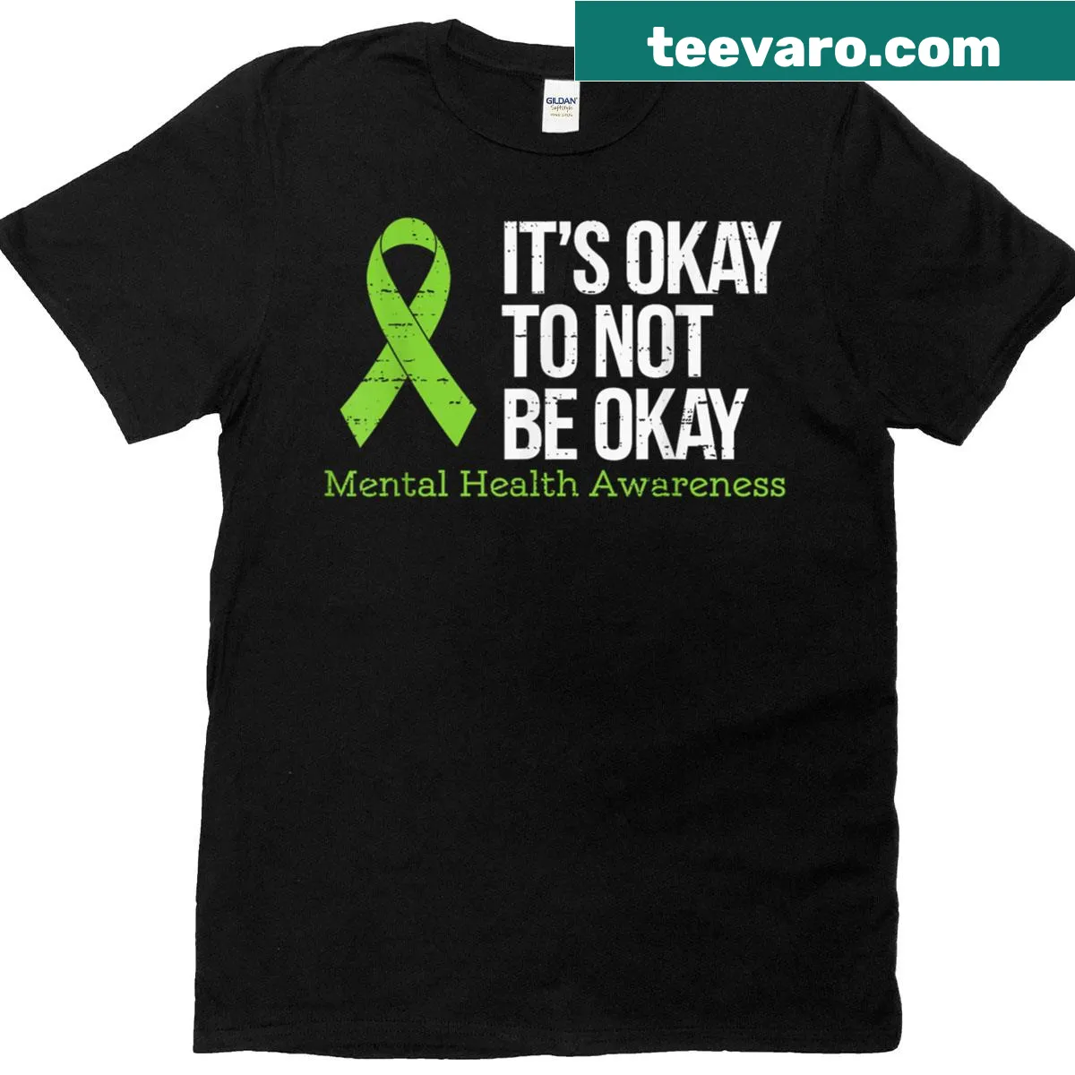 Thoughtful T-shirt promoting mental health awareness — on a men's t-shirt