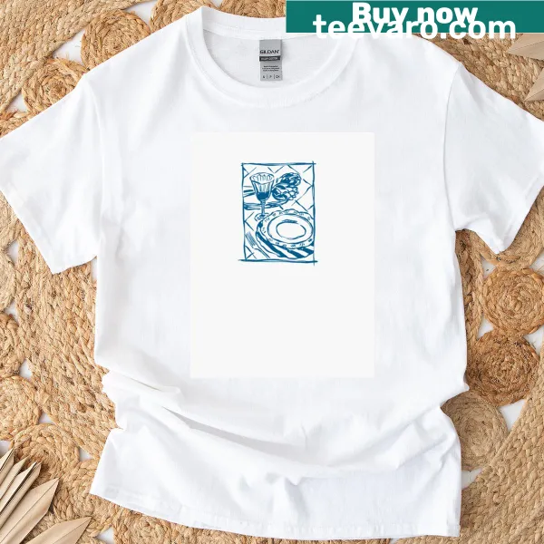 Minimalistic cooking-themed t-shirt with sleek design elements