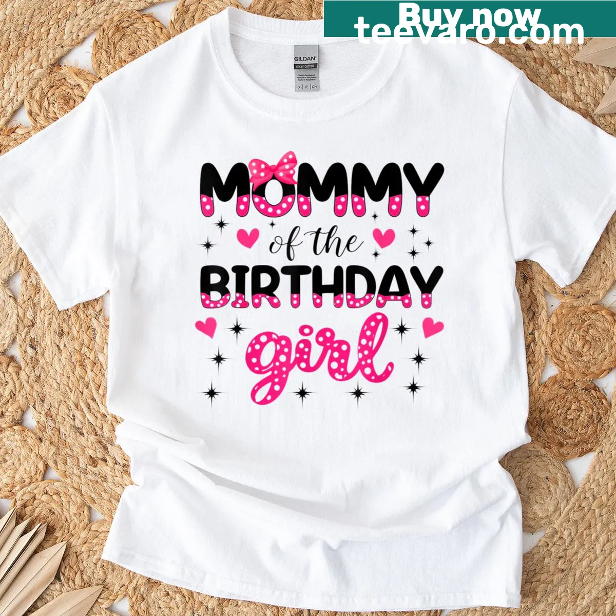 T-shirt reading 'Mommy Of The Birthday Girl' for birthday celebrations — on a men's t-shirt