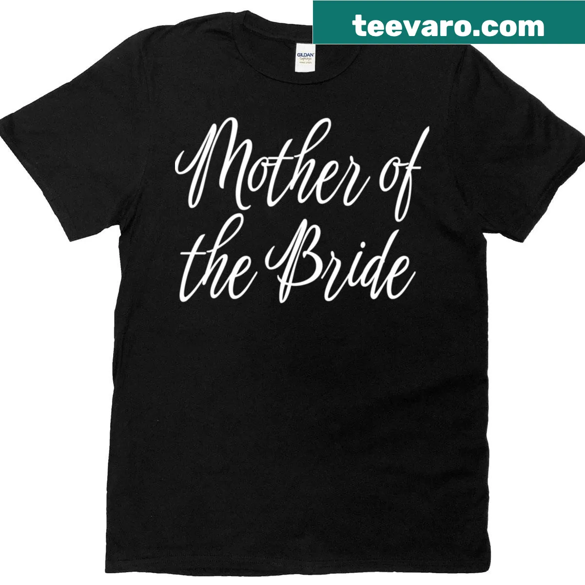 T-shirt with Mother of the Bride text for wedding events — on a men's t-shirt