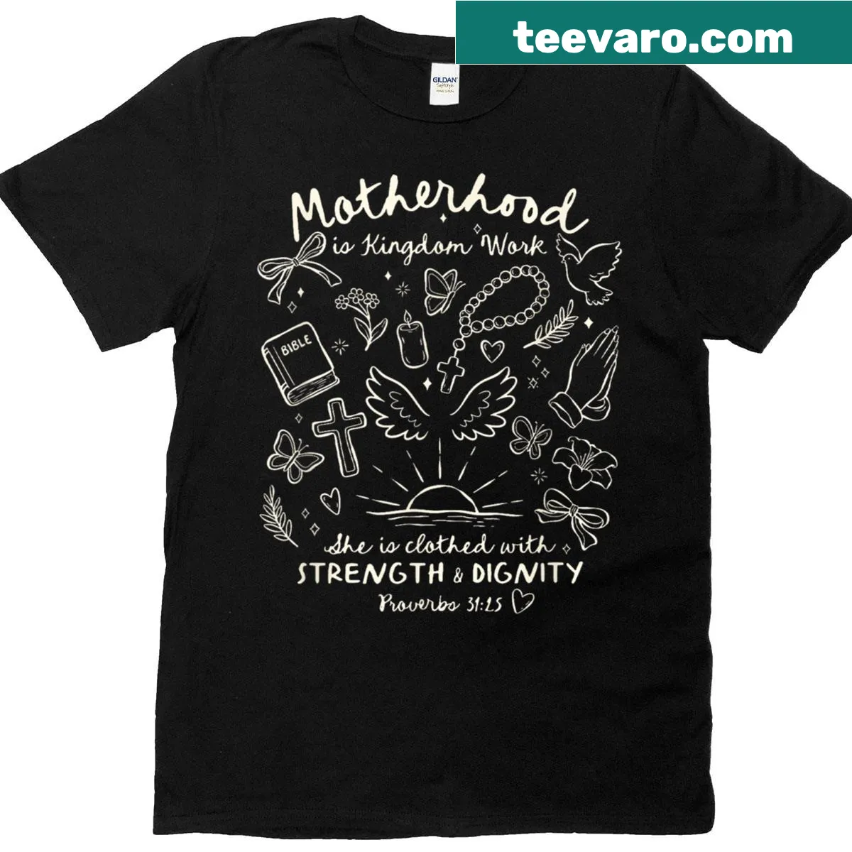 Inspirational T-shirt celebrating motherhood — on a men's t-shirt