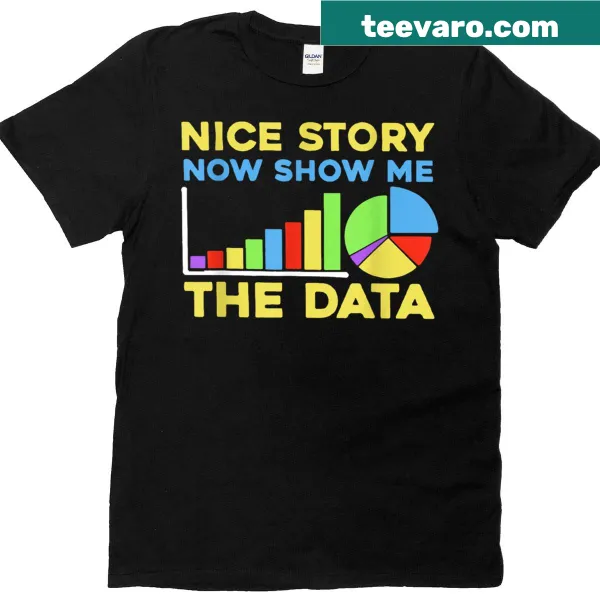 T-shirt with bold Nerds and statistics graphic