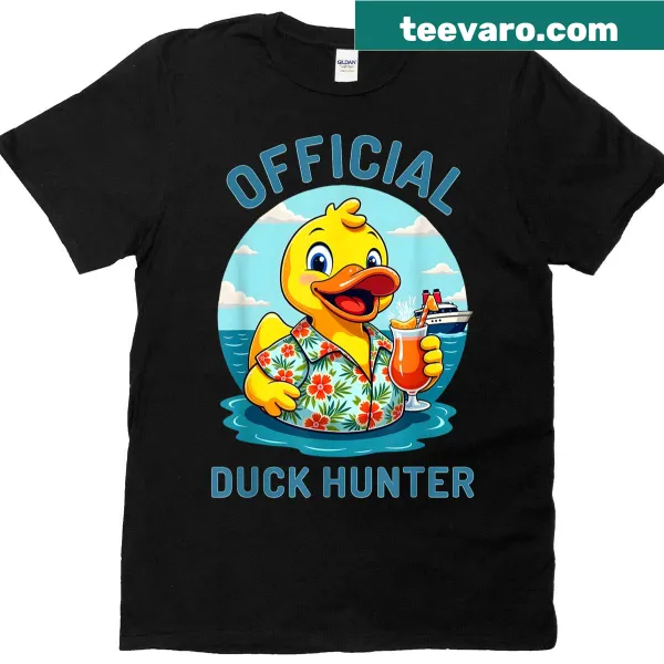 T-shirt featuring a playful rubber duckie graphic for duck hunters
