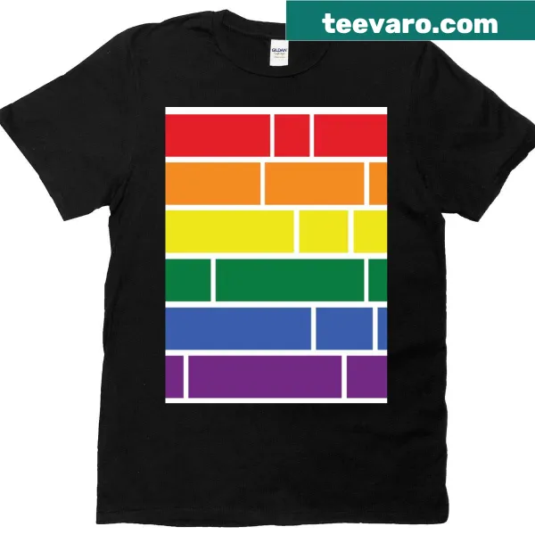 Rainbow graphic T-shirt featuring a colorful design