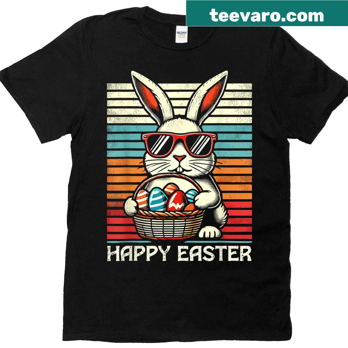 Funny Easter Bunny t-shirt featuring a playful bunny design for kids — on a men's t-shirt
