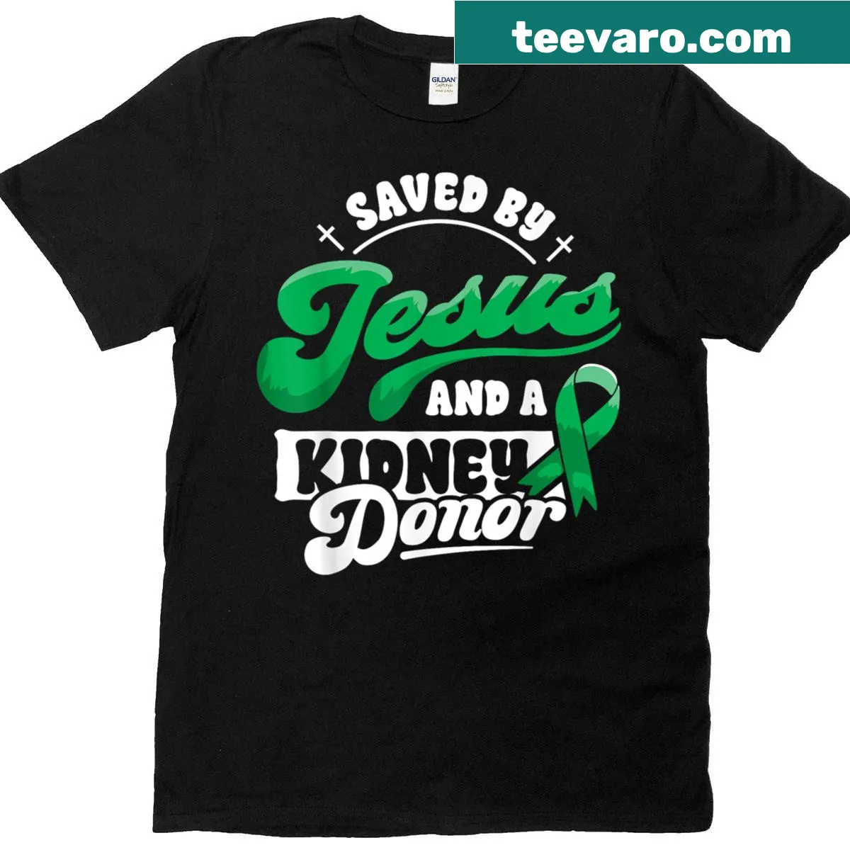 T-shirt celebrating the gift of life through organ donation and faith — on a men's t-shirt