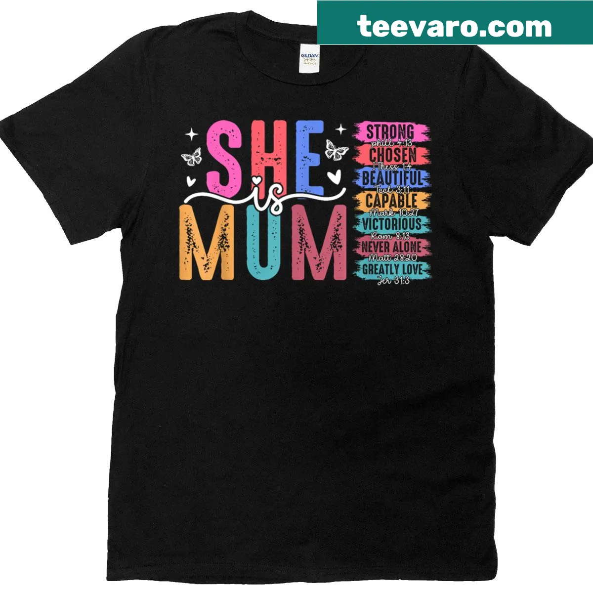 T-shirt celebrating mothers with a Christian message — on a men's t-shirt