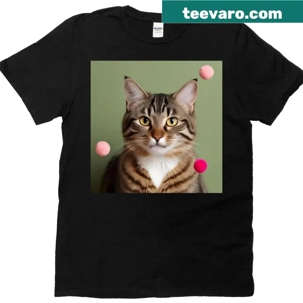 Cute cat T-shirt featuring a cat with beautiful eyes