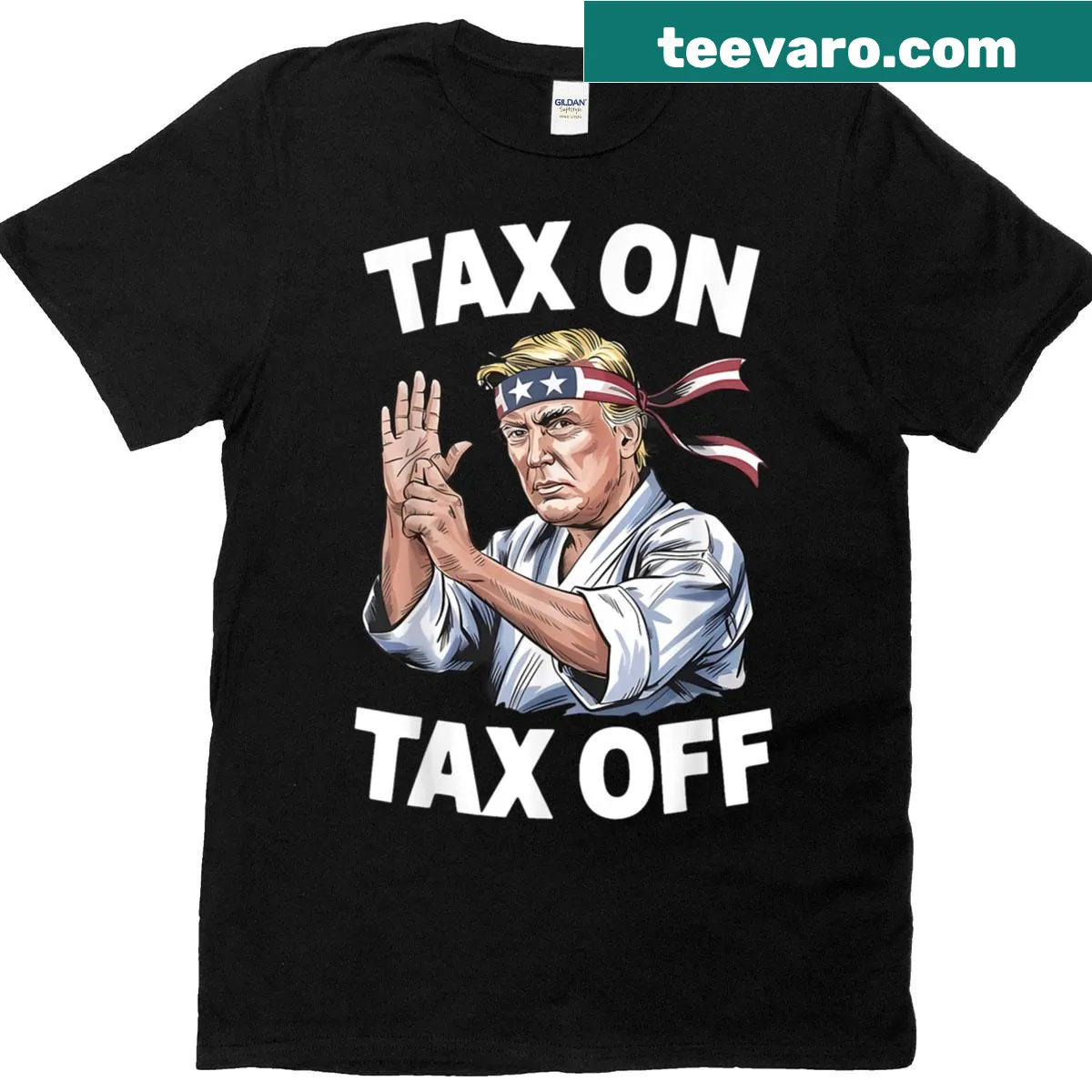 Funny Fourth of July T-shirt with tax humor — on a men's t-shirt