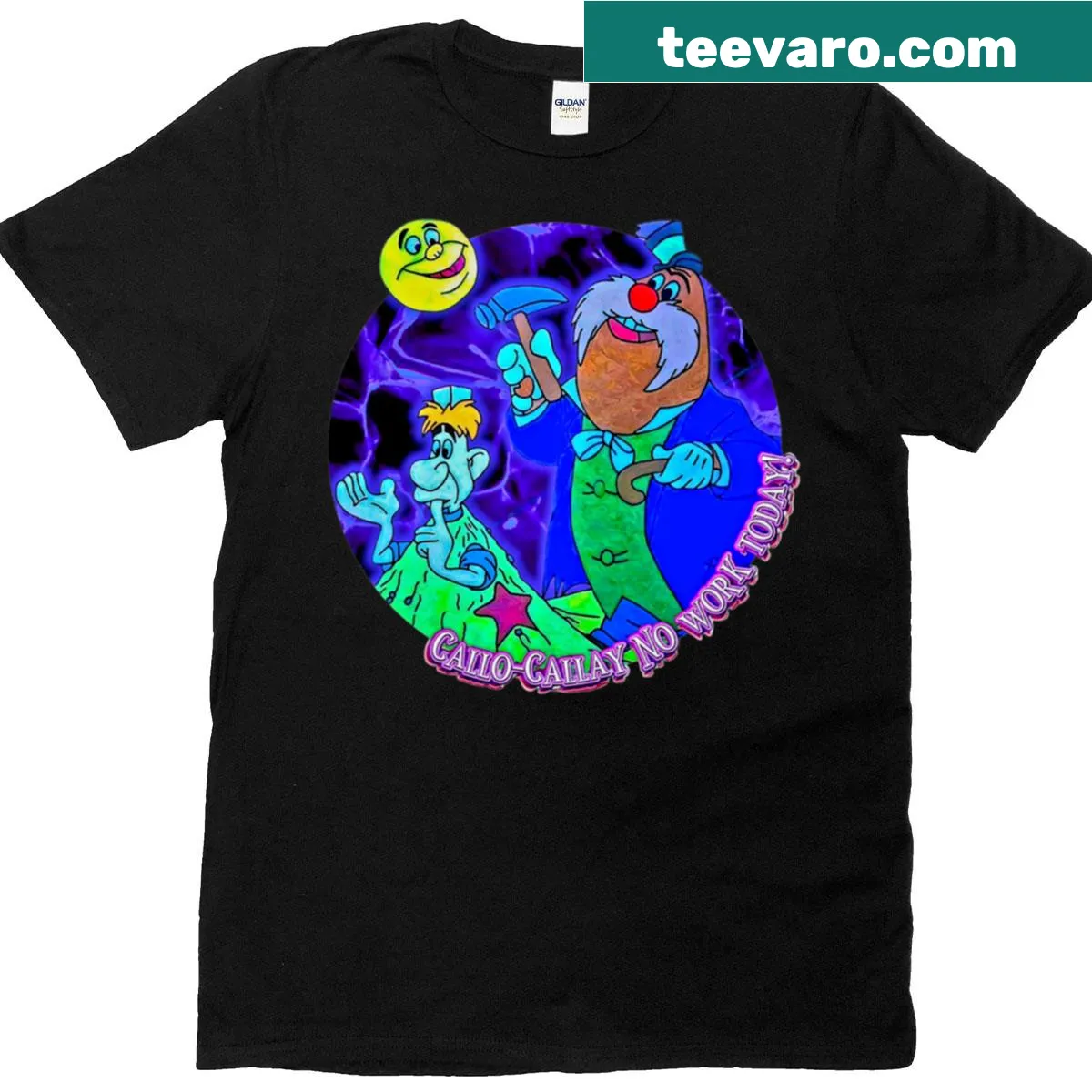 Illustration of the walrus and carpenter from the poem — on a men's t-shirt