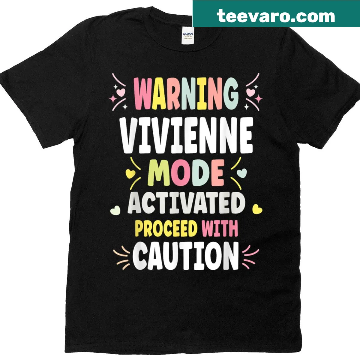 Custom Vivienne name t-shirt for women — on a men's t-shirt
