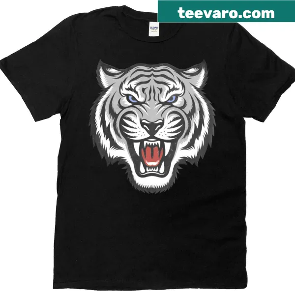 Illustration of a white tiger on a T-shirt