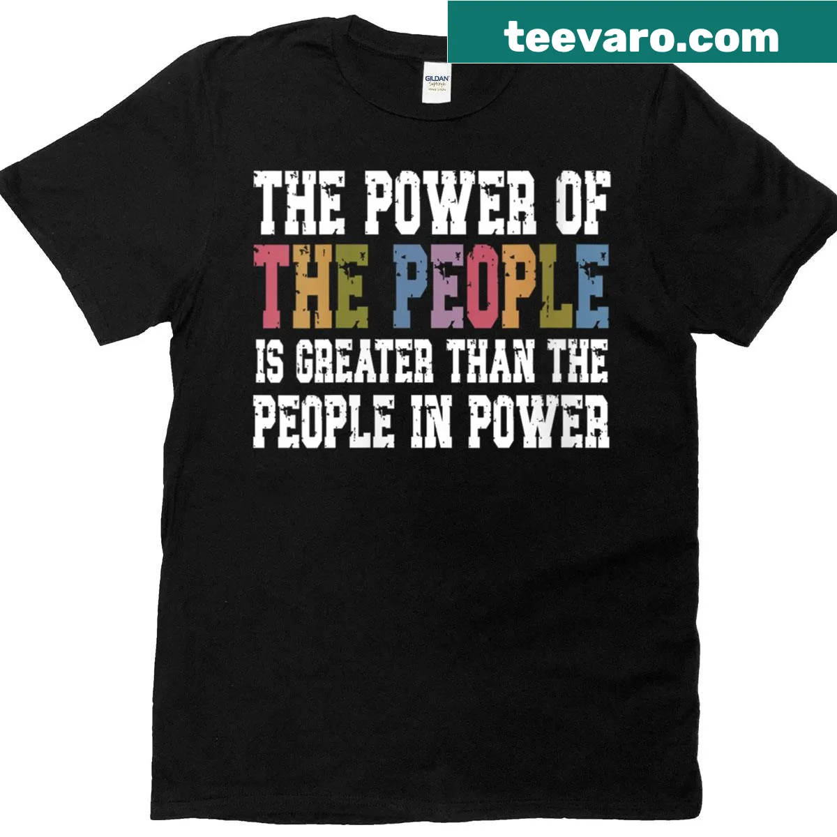 Empowering typography T-shirt for women with a strong message — on a men's t-shirt