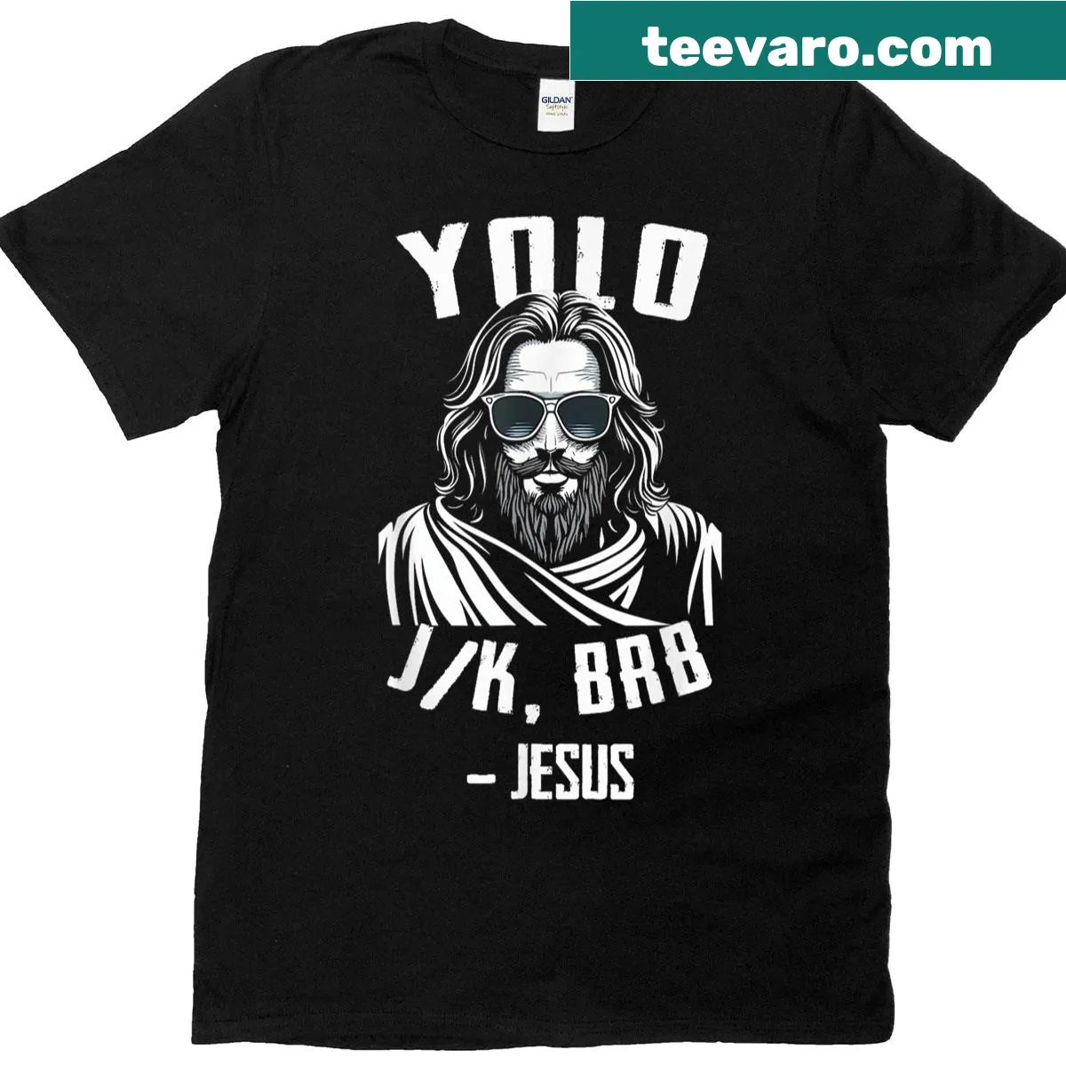Funny Easter T-shirt with playful Christian phrase — on a men's t-shirt