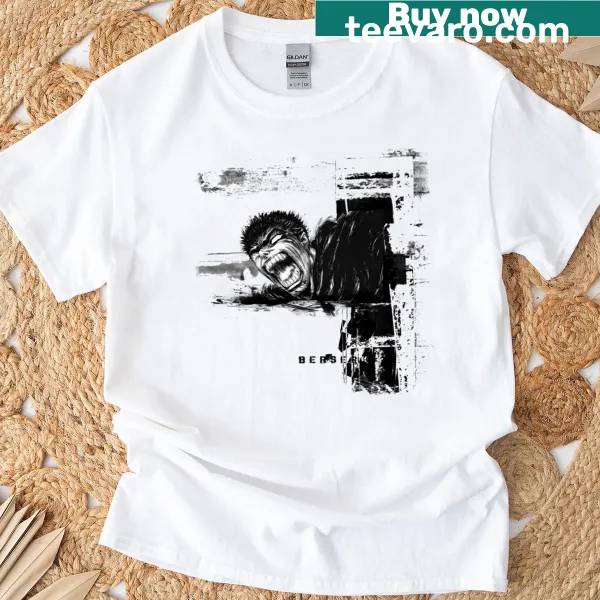 Illustrative fan art T-shirt inspired by the Berserk dark fantasy series
