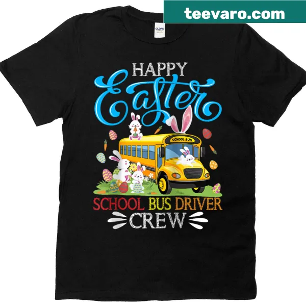 Happy Easter bunny with oversized ears graphic on raglan tee