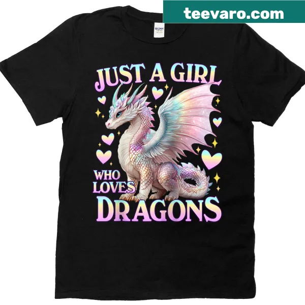 Kawaii-style t-shirt featuring a cute rainbow dragon design