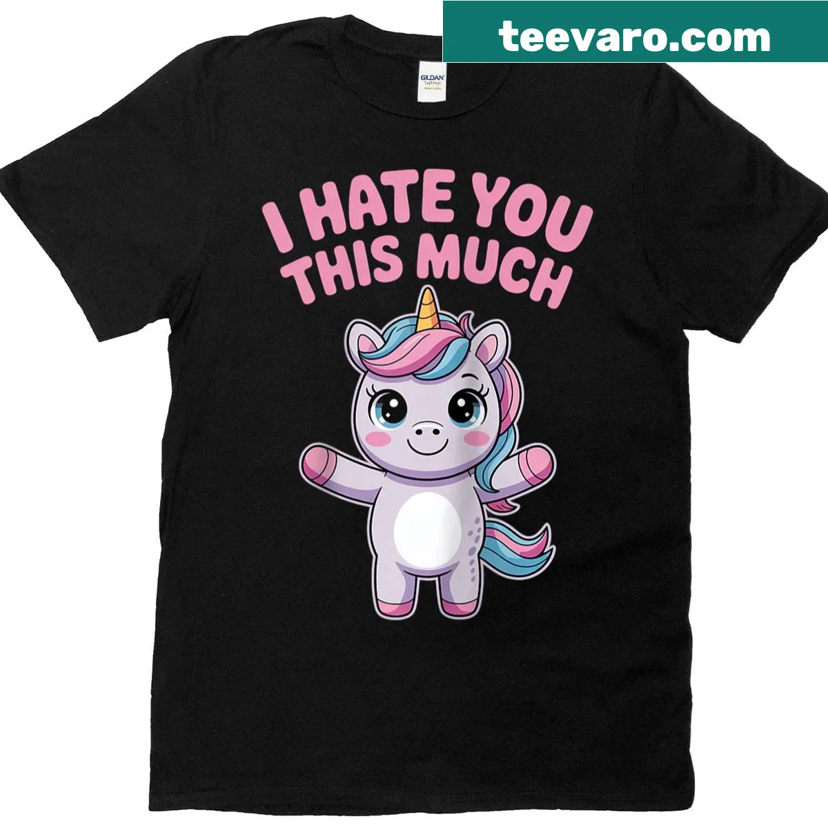 Raglan baseball tee with a cute unicorn and funny quote. — on a men's t-shirt