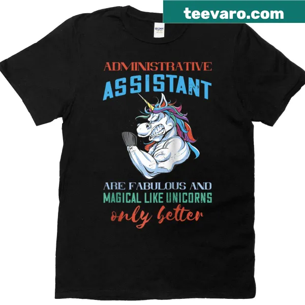 Raglan tee with a cute unicorn design for administrative assistants