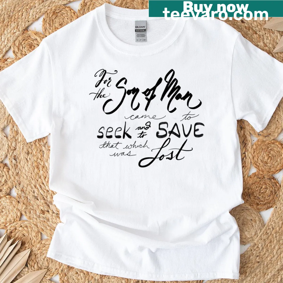 Faith-based T-shirt with a message about redemption and hope — on a men's t-shirt