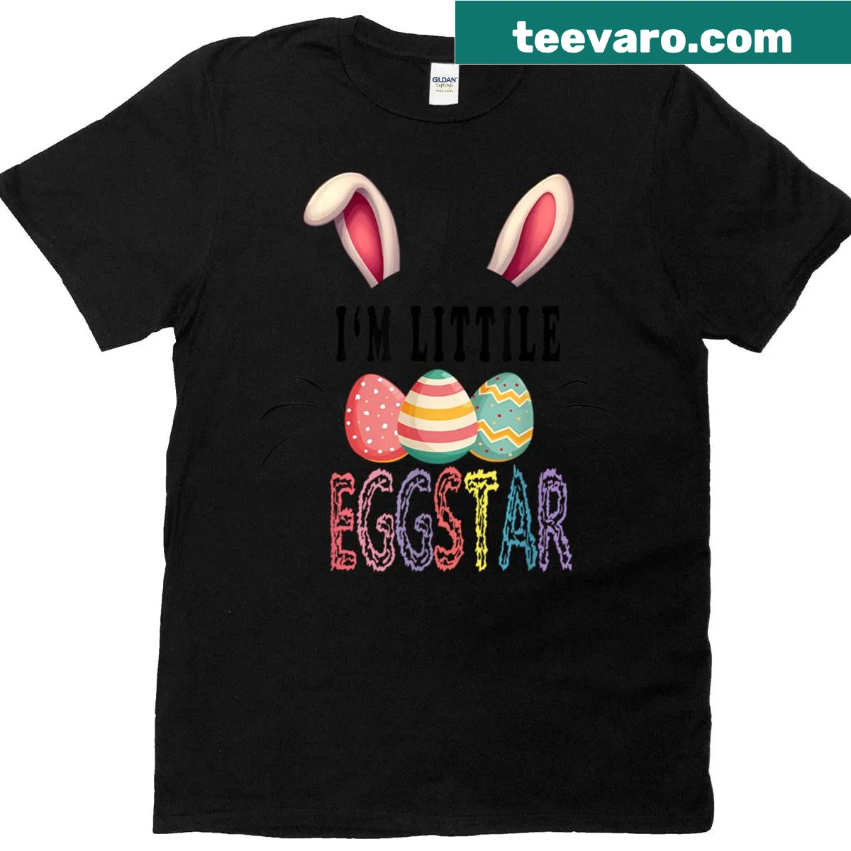 Kids Easter t-shirt with a funny bunny graphic and playful text — on a men's t-shirt