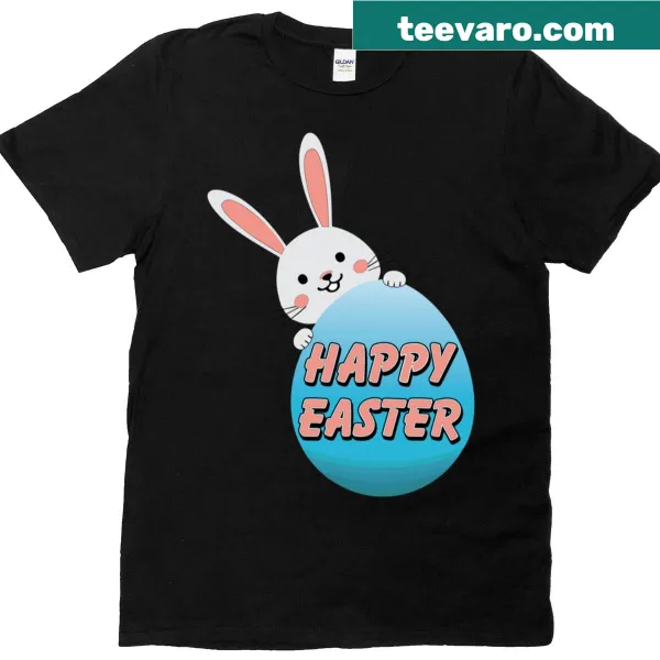 Cute Easter t-shirt featuring a bunny and festive text