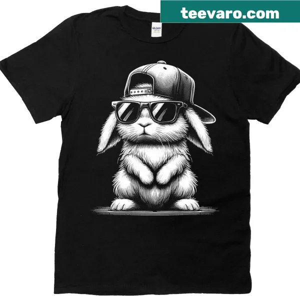Adorable bunny face graphic for Easter t-shirt