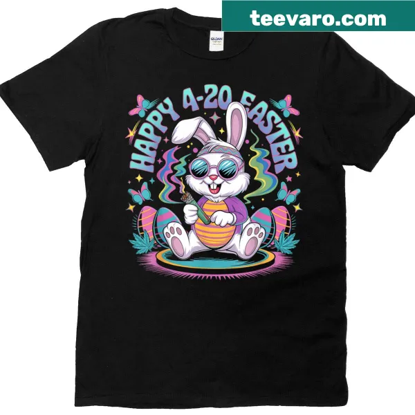 Funny Easter Bunny graphic on a casual t-shirt