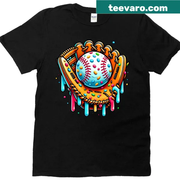 Ice cream and baseball graphic on a playful kids T-shirt
