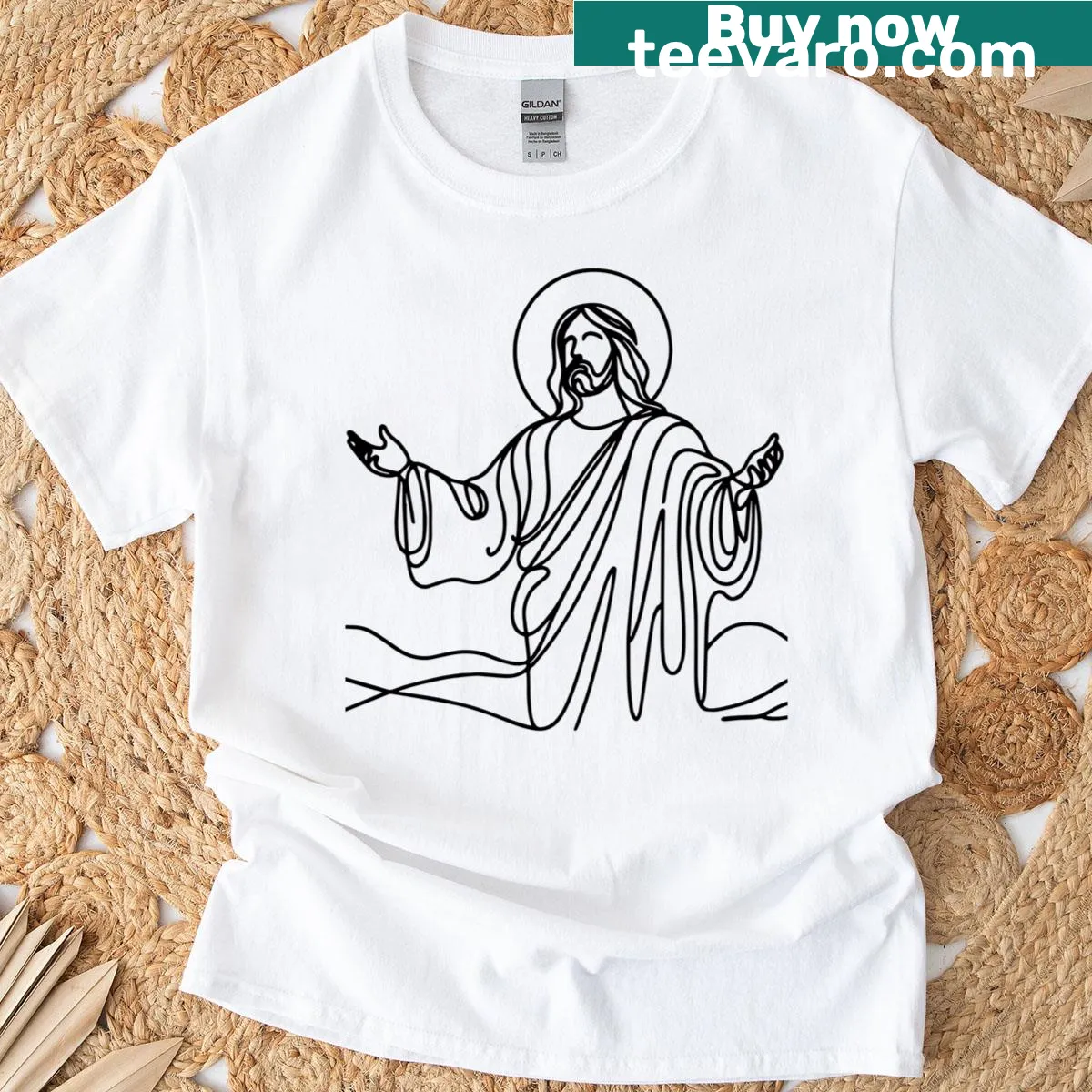 Christian Easter t-shirt with the message of redemption and resurrection — on a men's t-shirt