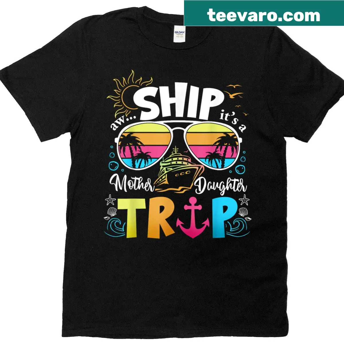 Funny mother-daughter cruise vacation t-shirt — on a men's t-shirt