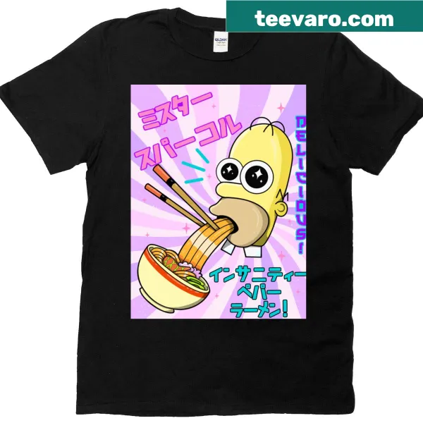 Oversized ramen graphic t-shirt featuring Mr. Sparkles