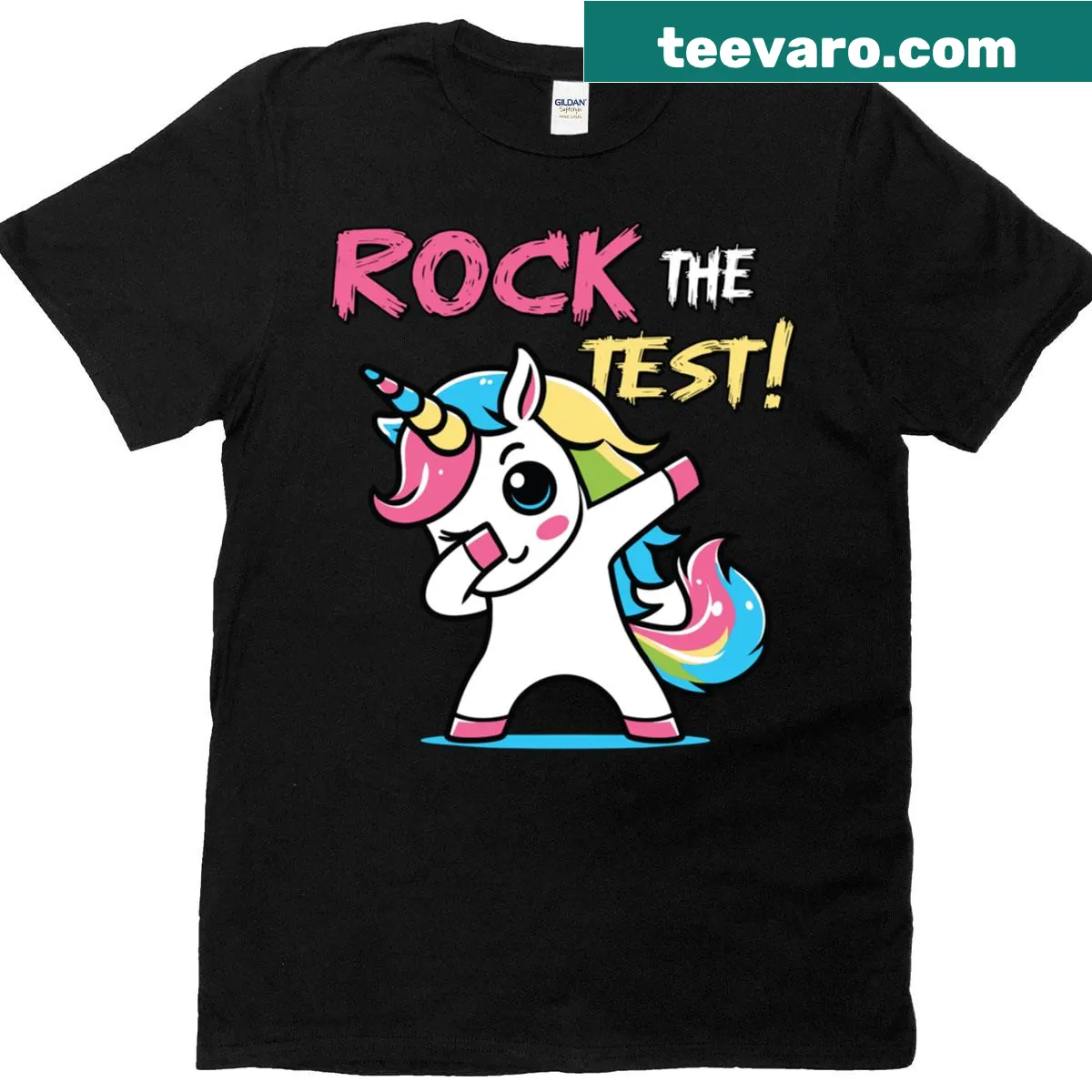 Motivational unicorn t-shirt for students with inspirational graphic — on a men's t-shirt