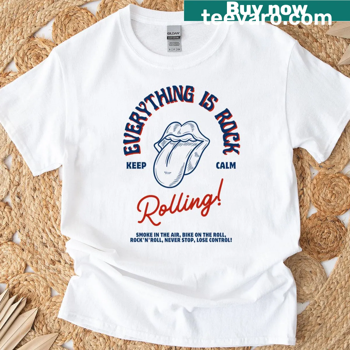 Old School Rolling Stones graphic T-shirt with a vintage design. — on a men's t-shirt