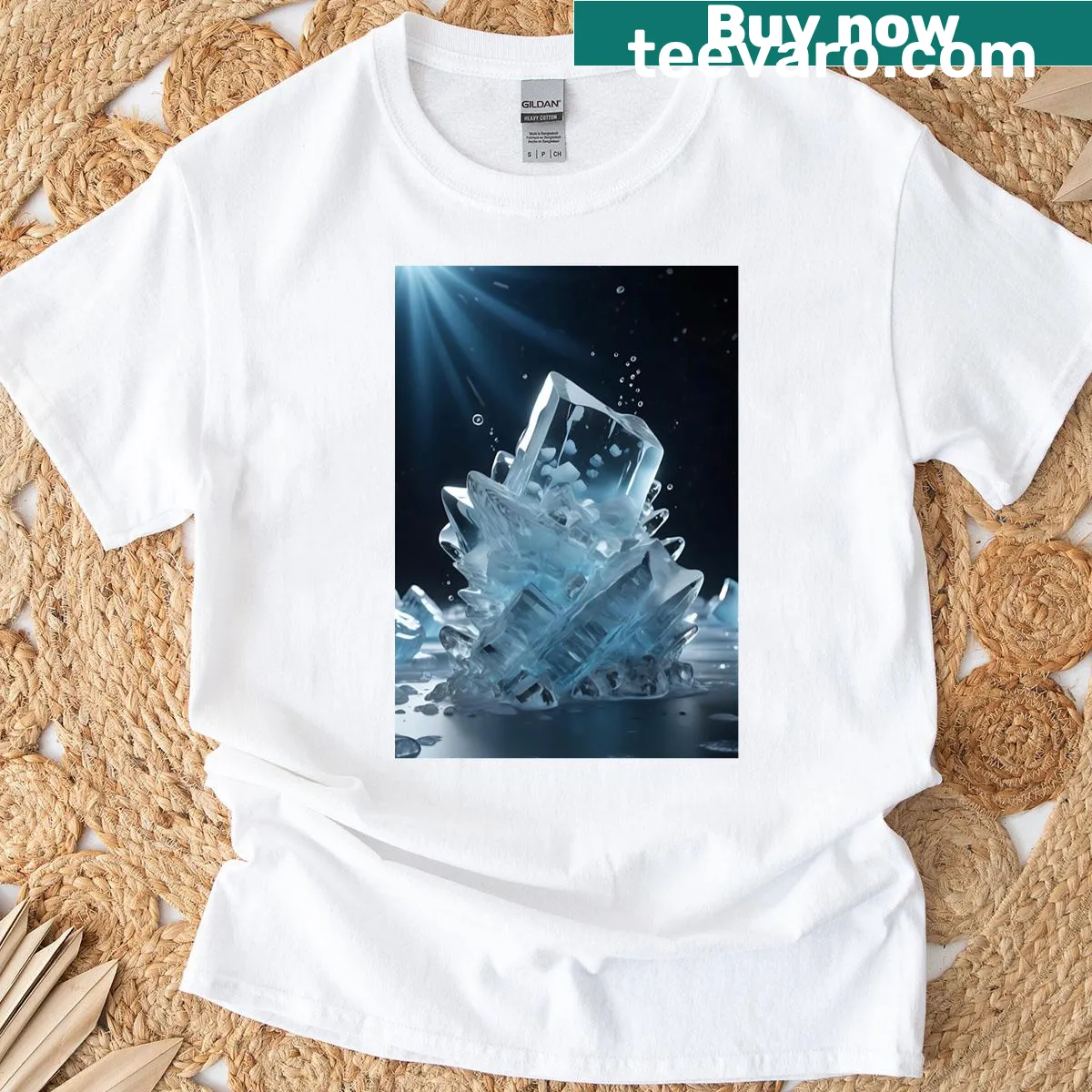 Illustration of the cosmos featuring stars and space on a T-shirt — on a men's t-shirt