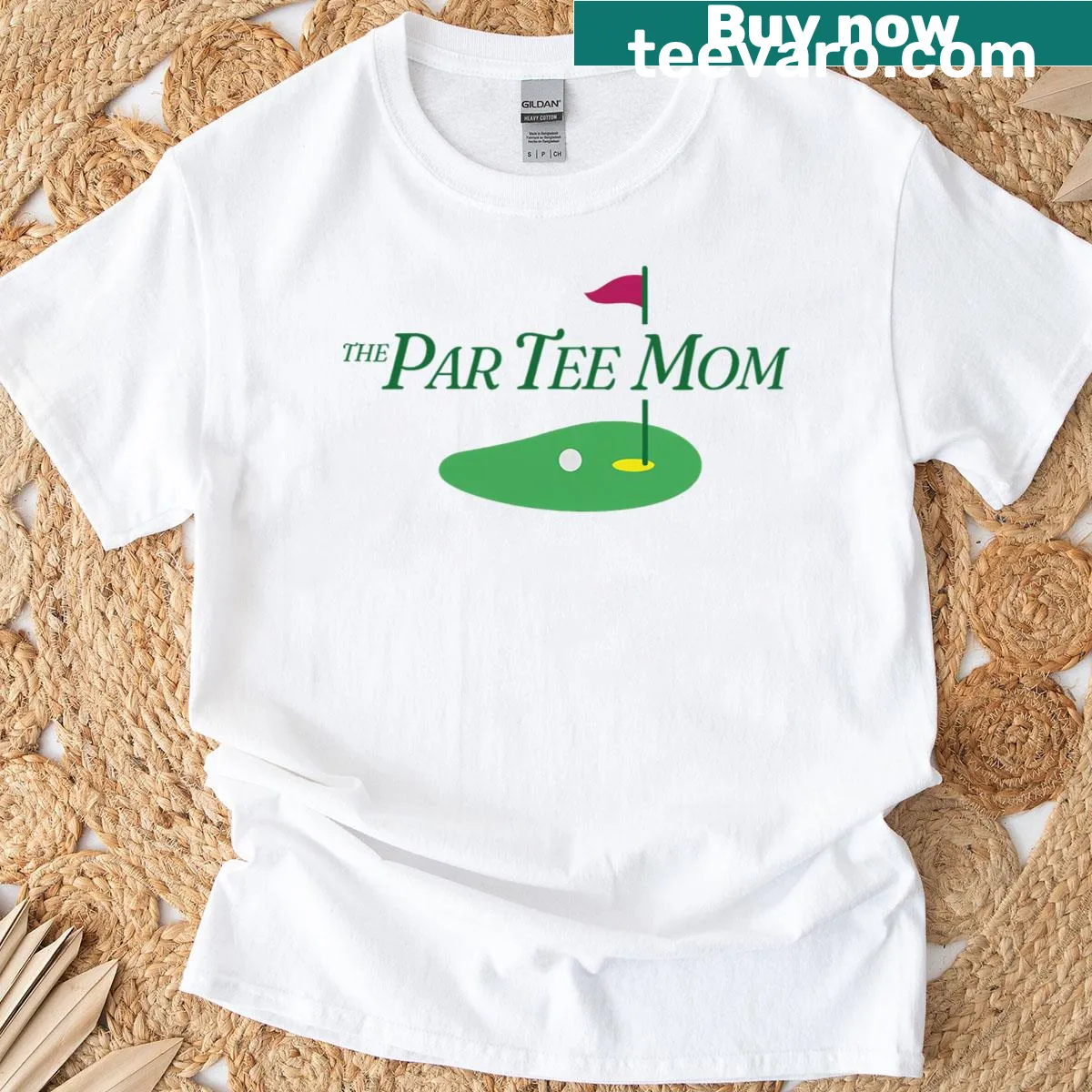 Funny golf-themed tee for moms with a playful golf pun graphic — on a men's t-shirt