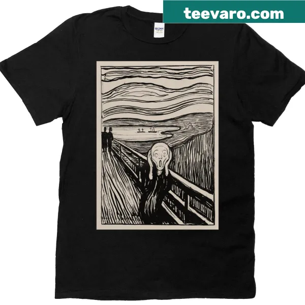 Oversized t-shirt inspired by 'The Scream' minimalist design