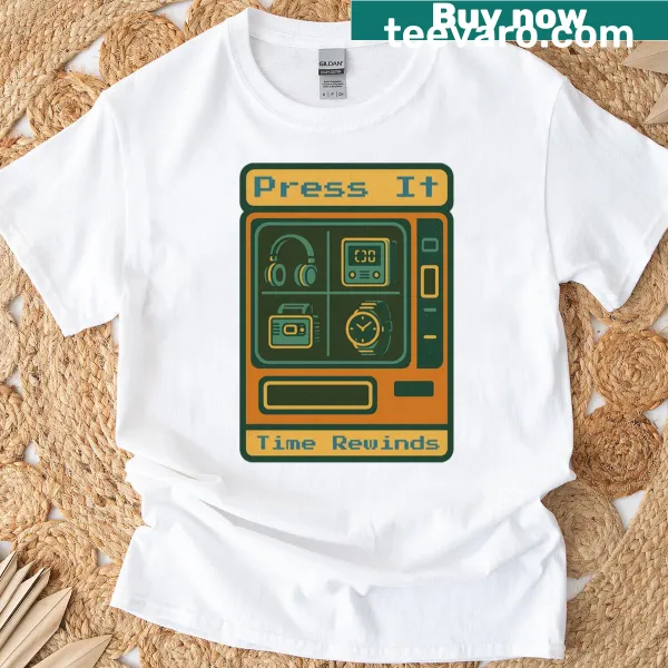 Graphic tee with a conceptual design about time