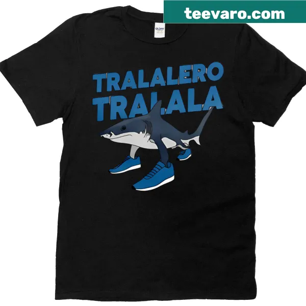 Whimsical T-shirt with the phrase Tralalero Tralala printed