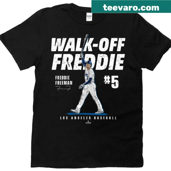 Freddie Freeman walk-off moment t-shirt with MLBPA logo