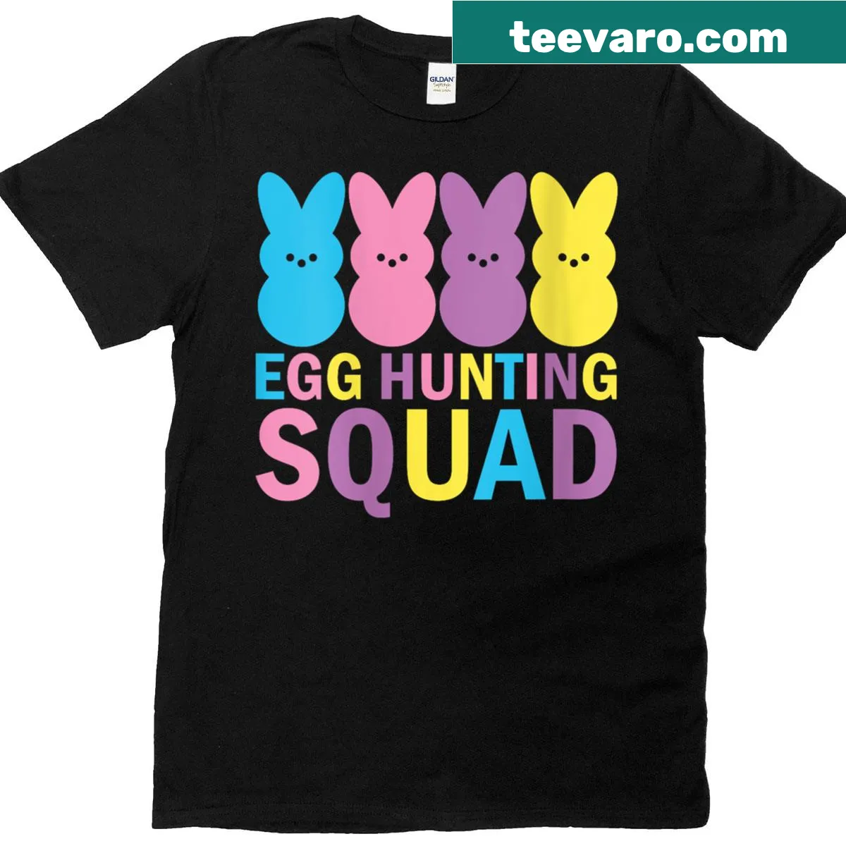 Funny Egg Hunting Squad T-shirt for family Easter celebrations — on a men's t-shirt